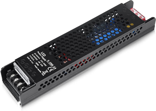inShareplus DC 24 V 8,5 A 200 W Schaltnetzteil, AC 110 ~ 250 V auf 24 Volt Universal-DC-Transformatortreiber, LED-Netzteil, Konverteradapter für LED-Lichtstreifen, Kamera 