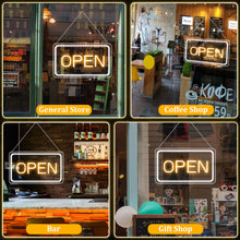 Laden Sie das Bild in den Galerie-Viewer, LightingWill LED Open Sign 16&quot;x9&quot; – Bright Neon Light with 5V COB Chip &amp; ON/OFF Switch, Plug-in Open Sign for Stores, Cafes, Bars, Hotels, and Windows