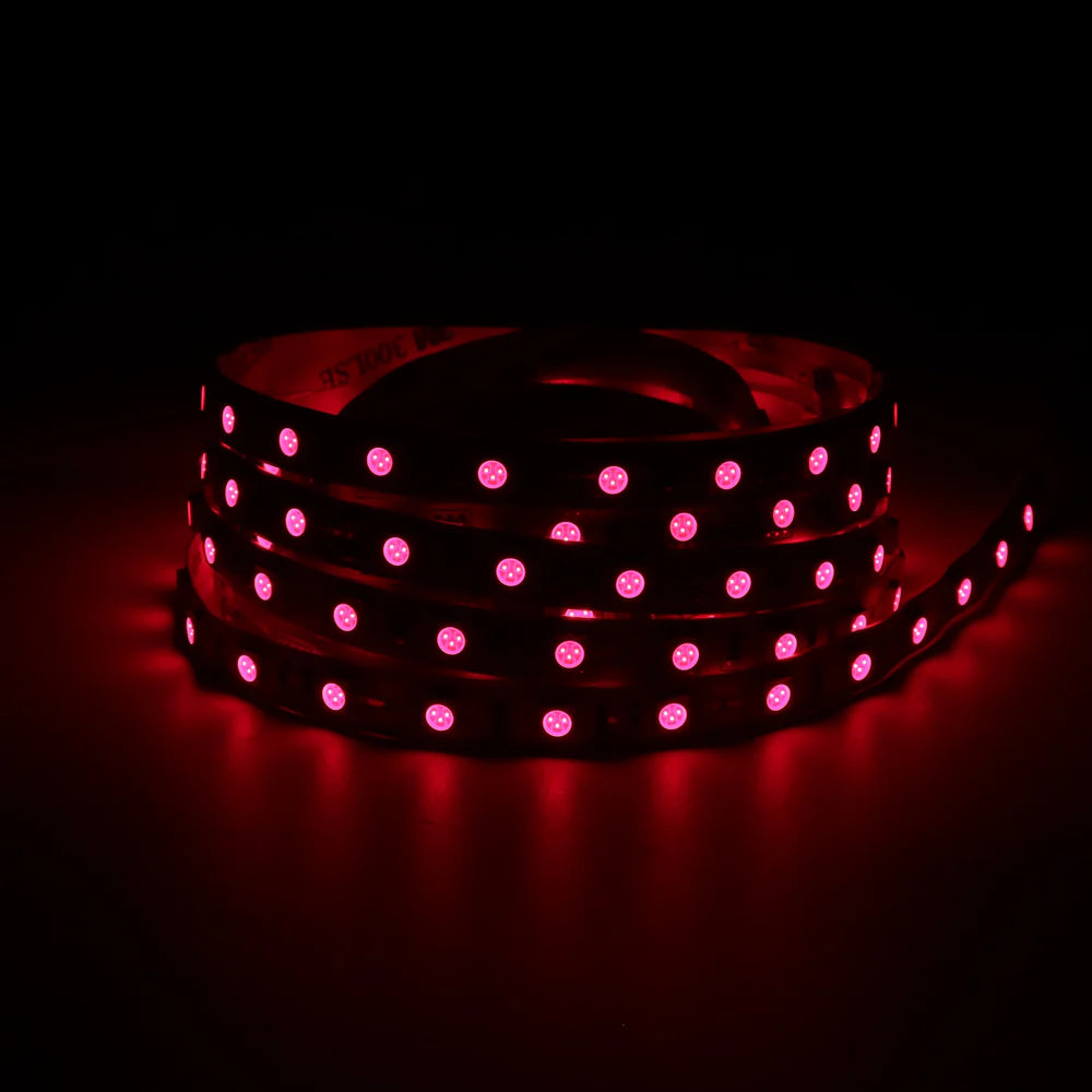 940nm 60 LEDs/m DC12V IR LED Light Strip – Invisible IR for Sensor Devices and Face Recognition, SMD2835/SMD5050, IP00/IP65, 5 Meters