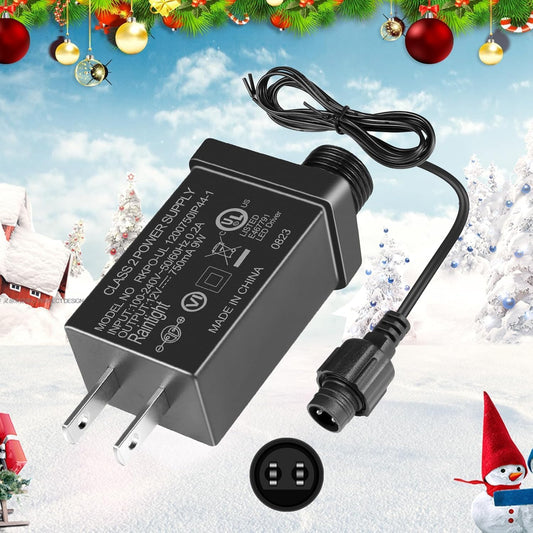 inShareplus Netzteil der Klasse 2, 12 V, 9 W, UL-gelistet, IP44, wasserdicht, LED-Ersatzadapter, LED-Treibertransformator für Weihnachtsbaum, Lichterkette, Projektorlicht, Rasenlampe, aufblasbares Gerät 
