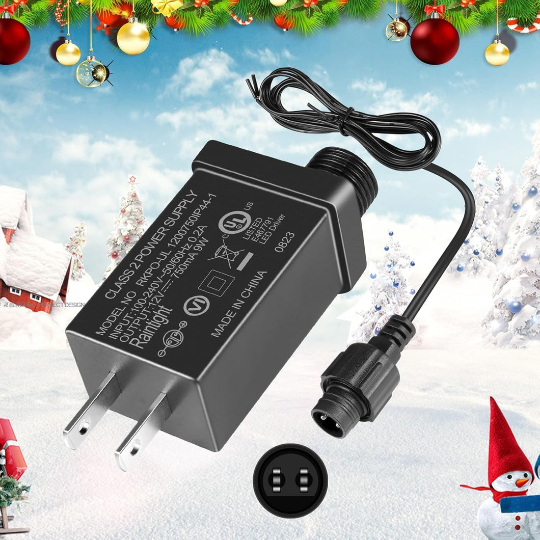 inShareplus Netzteil der Klasse 2, 12 V, 9 W, UL-gelistet, IP44, wasserdicht, LED-Ersatzadapter, LED-Treibertransformator für Weihnachtsbaum, Lichterkette, Projektorlicht, Rasenlampe, aufblasbares Gerät 