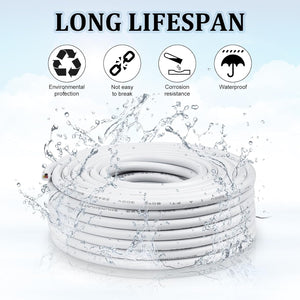inShareplus 22AWG 3x0.3mm² 10 Meter Electrical Wire 3 Core Cable, 5V/12V/24V White Tinned Copper Wires, 22 Gauge 300V Flexible and Soft Outdoor Cable High Temperature Resistant Extension Cable