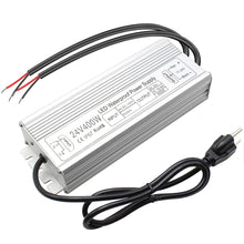 Load image into Gallery viewer, inShareplus 24V 400W LED Power Supply, IP67 Rainproof Waterproof Outdoor Driver,AC 90-140V to DC 24V Low Voltage Transformer, Adapter Converter for LED Light, Computer Project, Outdoor Use