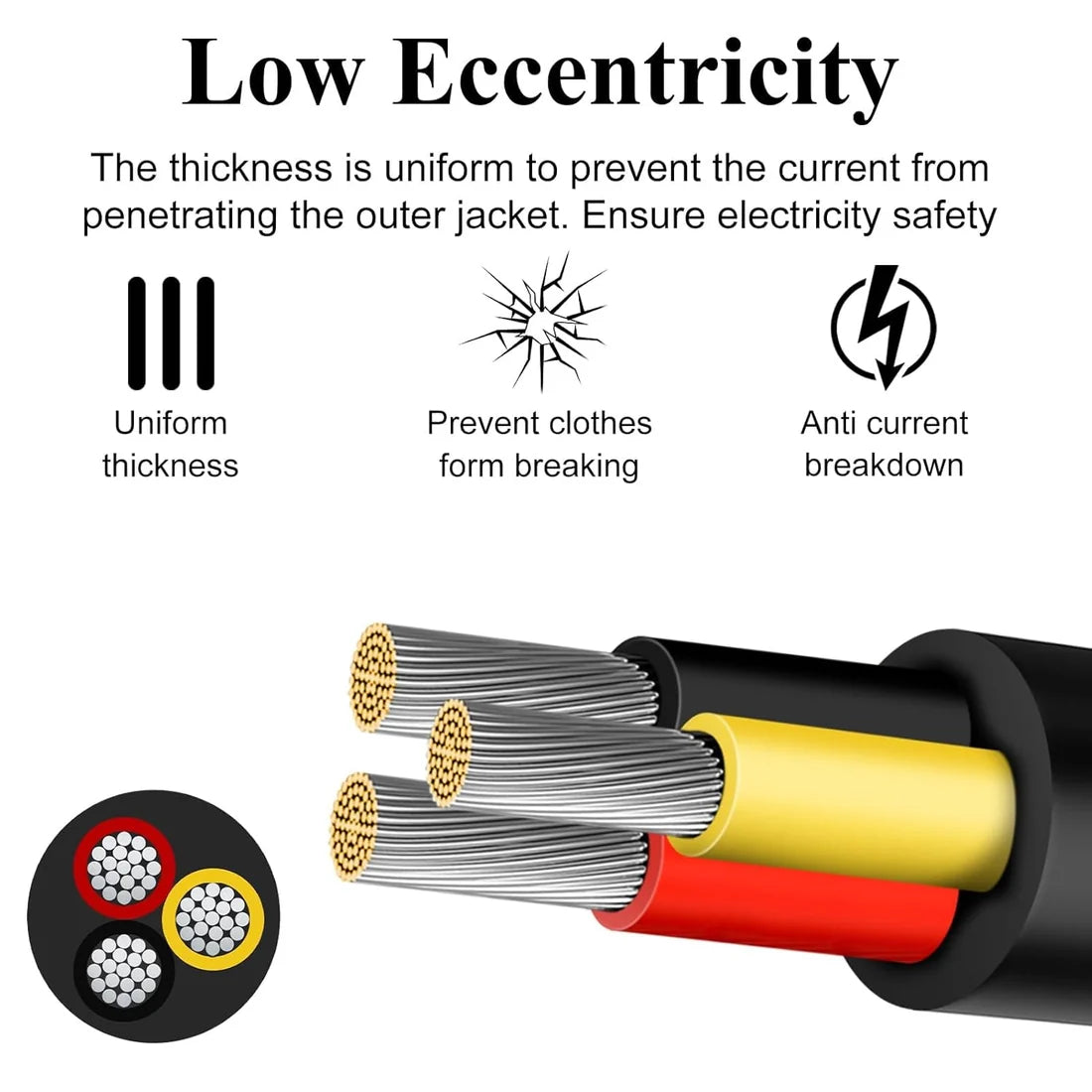 20 AWG PVC Insulated Copper Wire, 2–8 Conductor Stranded Copper Cable – Black Industrial Signal & Control Wire for Electrical Systems, Low Voltage Distribution & Bulk Supply Testing – 5/10/20/50m
