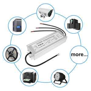 inShareplus 12V 300W Power Supply, AC 110-260V to DC 12 Volt 25A Converter, IP67 Waterproof Low Voltage Transformer, LED Driver for LED Light, Outdoor Use and Any 12v Products