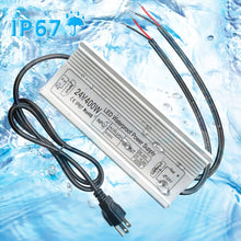 Load image into Gallery viewer, inShareplus 24V 400W LED Power Supply, IP67 Rainproof Waterproof Outdoor Driver,AC 90-140V to DC 24V Low Voltage Transformer, Adapter Converter for LED Light, Computer Project, Outdoor Use
