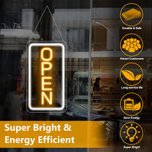Laden Sie das Bild in den Galerie-Viewer, inShareplus 16 x 9 inch Adjustable Brightness Open Sign for Shops, Ultra Bright LED Sign Open USB Powered with On/Off, Electric Neon Sign for Shops, Restaurants, Retail Stores (Vertical)