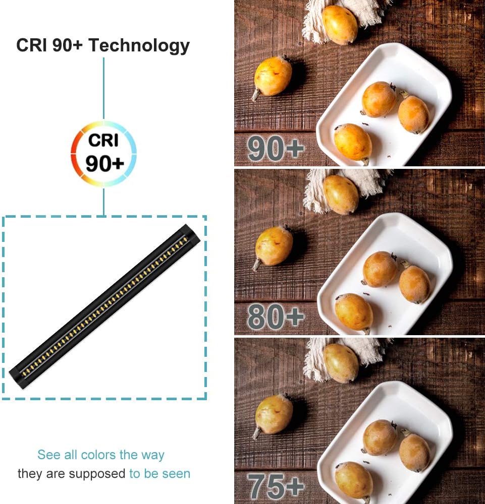 inShareplus Ultra Thin Dimmable LED Under Cabinet Lighting 32cm/13in Nature White 450LM CRI90 with All Accessories Under Counter Lights Kit, Closet Light bar