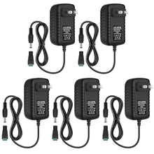 Laden Sie das Bild in den Galerie-Viewer, inShareplus 5er-Pack 24 V 1 A Netzteil, AC 100–240 V auf DC 24 Volt 24 W LED-Treiber, Niederspannungstransformator mit 5,5 mm x 2,1 mm DC-Stecker, Wandsteckeradapter für 24 V LED-Lichtstreifen und andere 24 V-Produkte 