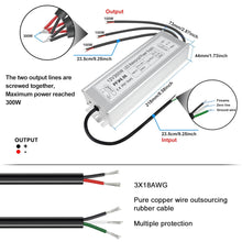 Load image into Gallery viewer, inShareplus 12V 300W Power Supply, AC 110-260V to DC 12 Volt 25A Converter, IP67 Waterproof Low Voltage Transformer, LED Driver for LED Light, Outdoor Use and Any 12v Products