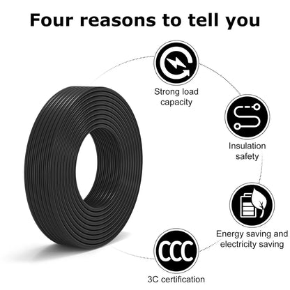 22 AWG PVC Insulated Copper Wire, 2–8 Conductor Industrial Cable – Black Flexible Control Wire for Signal Systems, Electrical Wiring & Industrial Automation Testing – Bulk Roll 5/10/20/50m