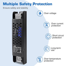 Load image into Gallery viewer, inShareplus LED Driver 12V 60W 5A, Slim LED Power Supply AC 240V to 12V DC Adapter, Constant Voltage LED Transformer for LED Strip Lights, LED Strip Cabinet Lights, LED Bulbs and Indoor Lamps.