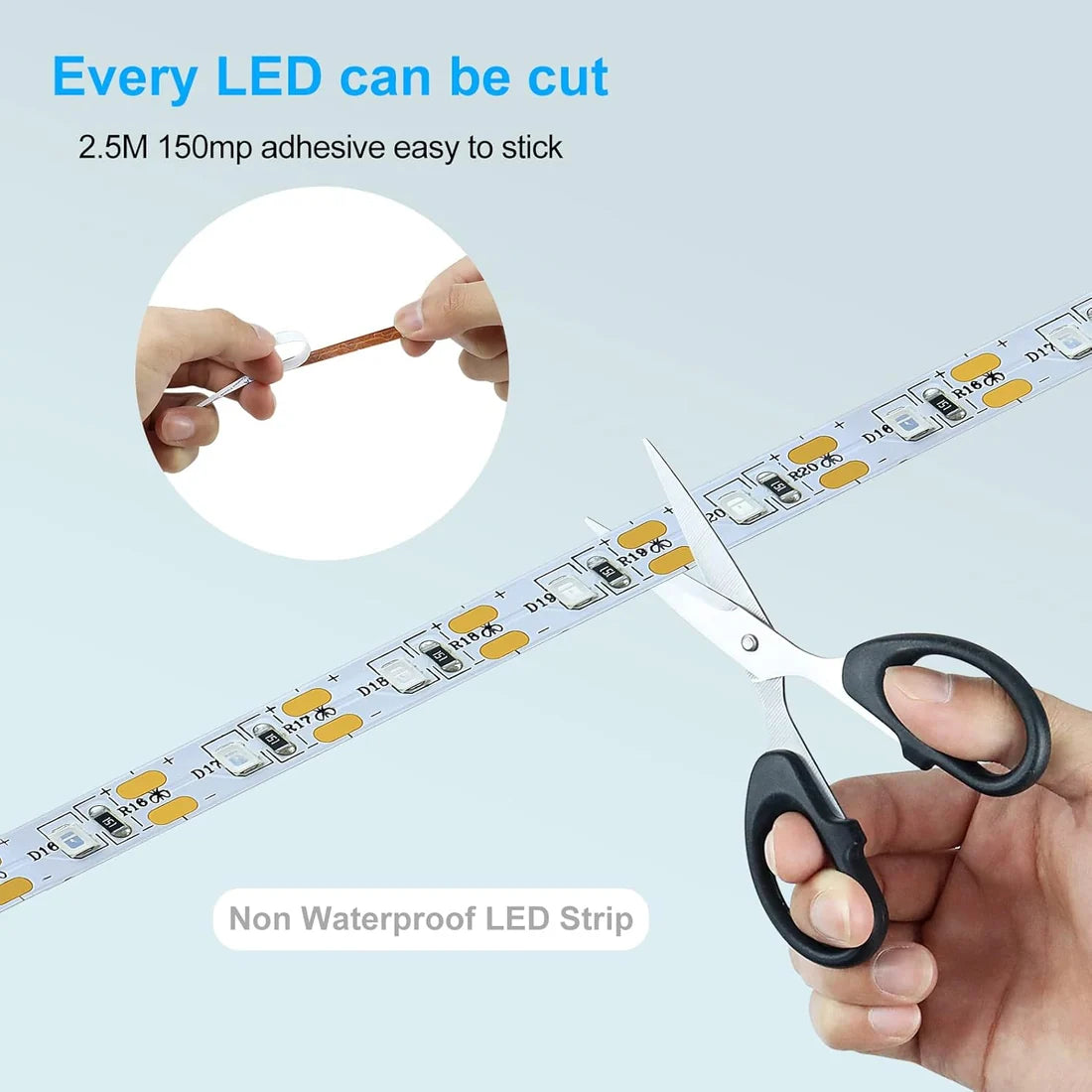 385–400nm SMD3528 USB Powered UV Blacklight LED Strip | 5V | 60 LEDs/m | Non-Waterproof | For Blacklight, Party & Glow Decoration