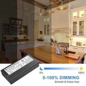 inShareplus 200W Dimmable LED Driver, 12V Power Supply, AC 120-277V to DC 12V Transformer for LED Light, Compatible with Lutron and Leviton Dimmer, TRIAC and 0-10V, IP65 Waterproof, UL Listed,Class 2