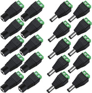 inShareplus 10 Pack 5.5 X 2.1mm Barrel Power 12V Male and Female DC Connector Adapter for CCTV Security Camera LED Strip by inShareplus