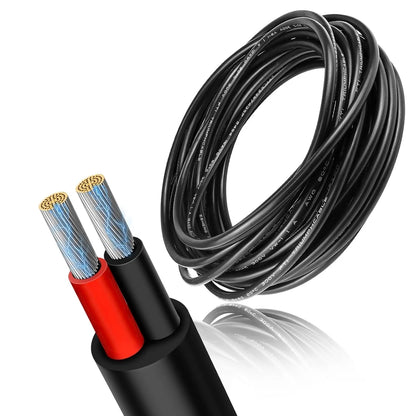 20 AWG PVC Insulated Copper Wire, 2–8 Conductor Stranded Copper Cable – Black Industrial Signal & Control Wire for Electrical Systems, Low Voltage Distribution & Bulk Supply Testing – 5/10/20/50m