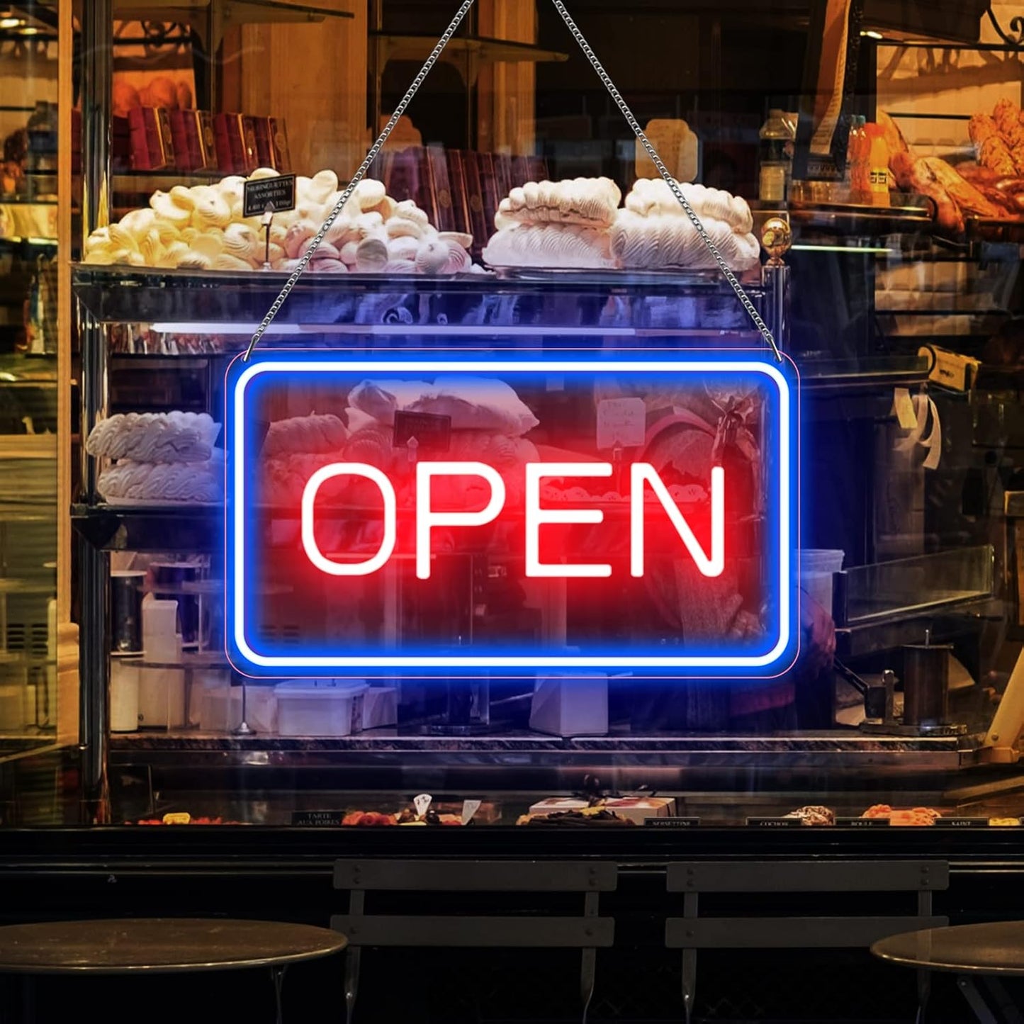 inSharePlus LED Neon Open Sign, 16"x 9" Open Sign for Business, Ultra Bright Lighted Sign Open, Electric Light up Sign for Stores, Restaurants Offices Retail Shops Window Storefronts (Horizontal)…