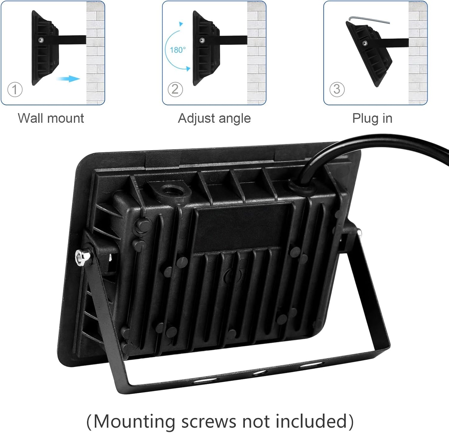 inShareplus 20W UV Flood Light, IP66 Waterproof Outdoor High Power UV Black Lights, 395nm-400nm UV Light for Party, Stage, Paint, Collection, Resin Curing