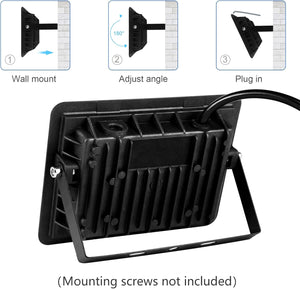 inShareplus 20W UV Flood Light, IP66 Waterproof Outdoor High Power UV Black Lights, 395nm-400nm UV Light for Party, Stage, Paint, Collection, Resin Curing