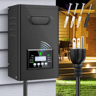 inShareplus 400W Low Voltage Landscape Transformer, Landscape Lighting Transformer with Timer and photocell Sensor, 120V AC to 12V/14V AC Outdoor Weatherproof Low Voltage Transformers for Landscape Lighting
