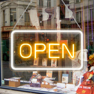 inShareplus 16 x 9 inch Adjustable Brightness Open Sign for Shops, Ultra Bright LED Sign Open USB Powered with On/Off, Electric Neon Sign for Shops, Restaurants, Retail Shops Horizontal
