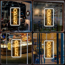 Laden Sie das Bild in den Galerie-Viewer, inShareplus 16 x 9 inch Adjustable Brightness Open Sign for Shops, Ultra Bright LED Sign Open USB Powered with On/Off, Electric Neon Sign for Shops, Restaurants, Retail Stores (Vertical)