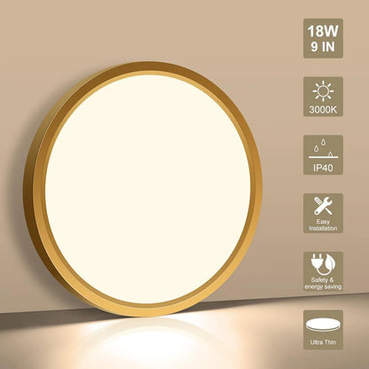 inSharepuls LED-Deckenleuchte, 5000 K Tageslichtweiß, 24 W (entspricht 240 W), 12 Zoll flache, moderne Deckenbeleuchtung, 3200 lm, Deckenlampe für Badezimmer, Veranda, Küche, Schlafzimmer, Wohnzimmer, Flur 