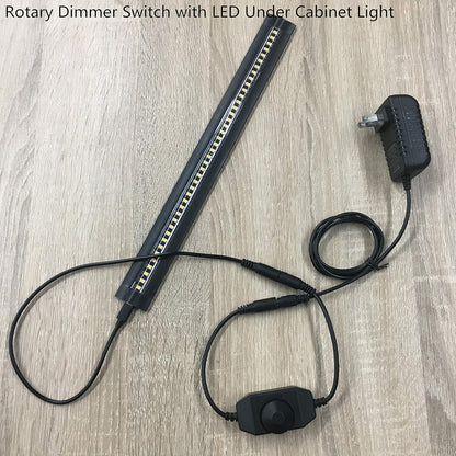 inSharePlus Mini-Inline-LED-Dimmschalter DC 12 V 2 A PWM mit DC-Buchse 5.5/2.1-Anschluss für einfarbige 3528 5050 LED-Lichtstreifen (1 Packung, Schwarz) 