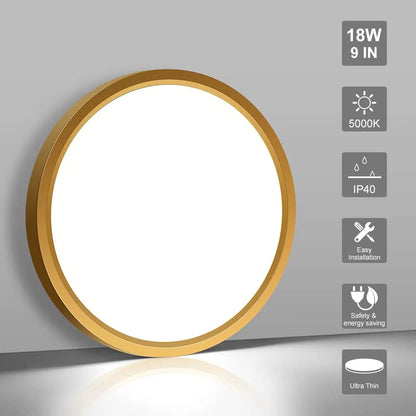 inSharepuls LED-Deckenleuchte, 5000 K Tageslichtweiß, 24 W (entspricht 240 W), 12 Zoll flache, moderne Deckenbeleuchtung, 3200 lm, Deckenlampe für Badezimmer, Veranda, Küche, Schlafzimmer, Wohnzimmer, Flur 