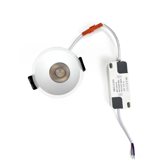 EZ-EU Series Angled Reflector 9W (2.6″) Deep Anti-Glare Recessed LED Downlight | 200–240V | 4/12 Pack | 3000K / 4000K / 5000K | 24° Beam | CRI>95 | for Home & Light Commercial Use