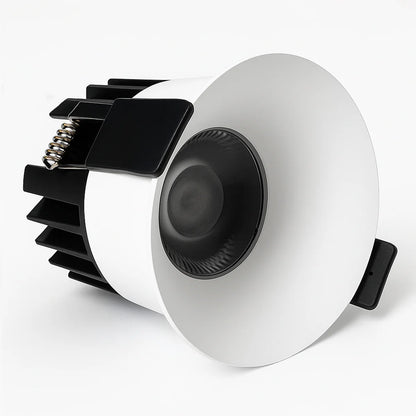 EZ-US Series Curved Reflector 12W (3″) Deep Anti-Glare Recessed LED Downlight | 100–130V | 4/12 Pack | 5CCT Adjustable | 24° Beam | CRI>95 | for Home & Light Commercial Use