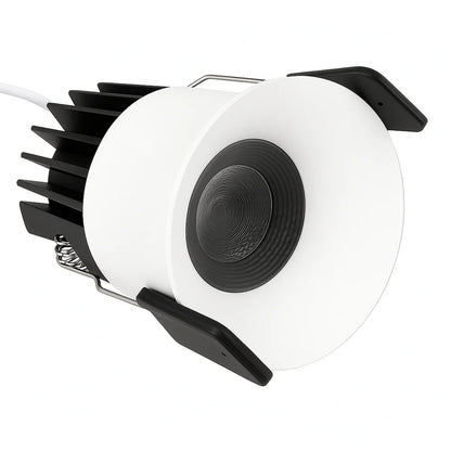 EZ-US Series Curved Reflector 7W (2.2″) Deep Anti-Glare Recessed LED Downlight | 100–130V | 4/12 Pack | 5CCT Adjustable | 24° Beam | CRI>95 | for Home & Light Commercial Use