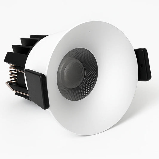 EZ-US Series Curved Reflector 9W (2.6″) Deep Anti-Glare Recessed LED Downlight | 100–130V | 4/12 Pack | 5CCT Adjustable | 24° Beam | CRI>95 | for Home & Light Commercial Use