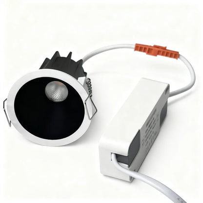 EZ-EU Series Black Reflector 5W (2.2″) Deep Anti-Glare Recessed LED Downlight | 200–240V | 4/12 Pack | 3000K / 4000K / 5000K | 24° Beam | CRI>95 | for Home & Light Commercial Use