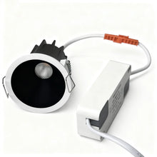 Load image into Gallery viewer, EZ-EU Series Black Reflector 5W (2.2″) Deep Anti-Glare Recessed LED Downlight | 200–240V | 4/12 Pack | 3000K / 4000K / 5000K | 24° Beam | CRI>95 | for Home &amp; Light Commercial Use