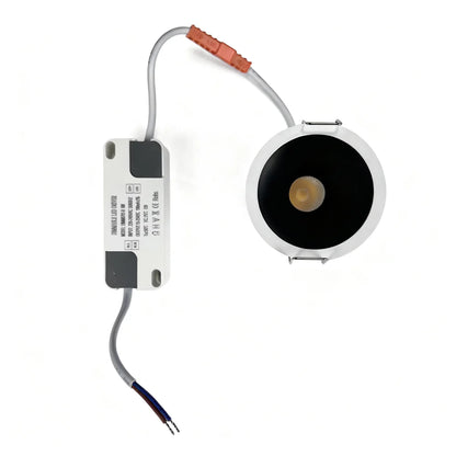EZ-EU Series Black Reflector 5W (2.2″) Deep Anti-Glare Recessed LED Downlight | 200–240V | 4/12 Pack | 3000K / 4000K / 5000K | 24° Beam | CRI>95 | for Home & Light Commercial Use