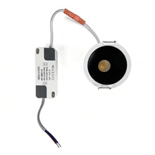Load image into Gallery viewer, EZ-EU Series Black Reflector 5W (2.2″) Deep Anti-Glare Recessed LED Downlight | 200–240V | 4/12 Pack | 3000K / 4000K / 5000K | 24° Beam | CRI>95 | for Home &amp; Light Commercial Use