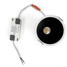 Load image into Gallery viewer, EZ-EU Series Black Reflector 9W (3″) Deep Anti-Glare Recessed LED Downlight | 200–240V | 4/12 Pack | 3000K / 4000K / 5000K | 24° Beam | CRI>95 | for Home &amp; Light Commercial Use