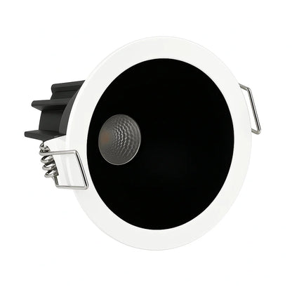 EZ-US Series Black Reflector 5W (2.2″) Deep Anti-Glare Recessed LED Downlight | 100–130V | 4/12 Pack | 5CCT Adjustable | 24° Beam | CRI>95 | for Home & Light Commercial Use