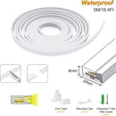 I-SE Series 4×10mm Side Emitting LED Neon Tube Housing | S0410 LED Neon Tube Profile | IP67 Waterproof | 5mm PCB Width | 16.4FT/5M | Kitchen Cabinet Display Lighting | Local Stock US/UK/DE