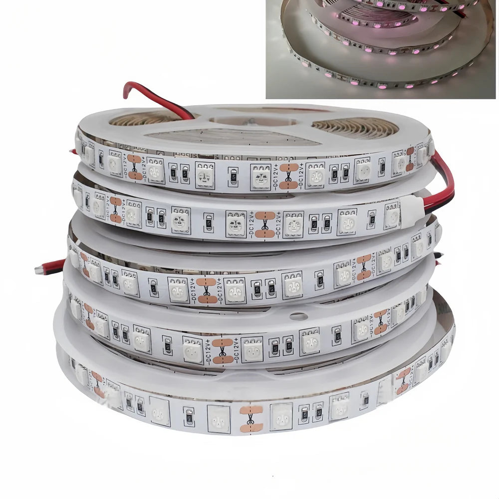 810nm 30 LEDs/m DC12V IR LED Light Strip – High Power Near IR for Sensor Integration, SMD5050, IP00/IP65, 5 Meters
