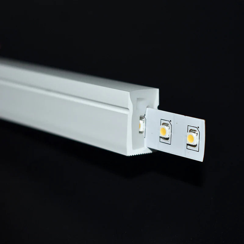 I-SE Series 12×20mm Side Emitting LED Neon Tube Housing | S1220 Silicone Neon Tube | IP67 Waterproof | 10mm PCB Width | 16.4FT/5M | Retail Shelf Edge Lighting