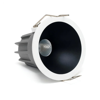 EZ-EU Series Black Reflector 5W (2.2″) Deep Anti-Glare Recessed LED Downlight | 200–240V | 4/12 Pack | 3000K / 4000K / 5000K | 24° Beam | CRI>95 | for Home & Light Commercial Use