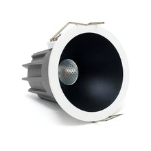 Load image into Gallery viewer, EZ-EU Series Black Reflector 5W (2.2″) Deep Anti-Glare Recessed LED Downlight | 200–240V | 4/12 Pack | 3000K / 4000K / 5000K | 24° Beam | CRI>95 | for Home &amp; Light Commercial Use