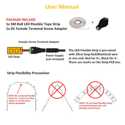 380–385nm 240 LEDs/m UV Blacklight LED Strip | SMD2835 | DC12V | Non-Waterproof / IP65 Waterproof/IP67 Waterproof | Not Include Power Supply | For Glow Party, Fluorescent & Stage Lighting