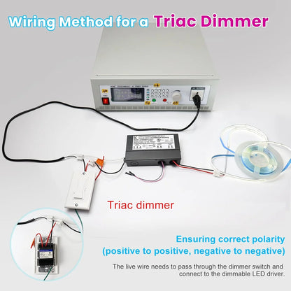 24V DC 60W 5-in-1 Dimmable LED Power Supply, AC 120-277V Input, LED Power Supply for LED Strip Lights / Home Lighting / DIY Lighting Projects