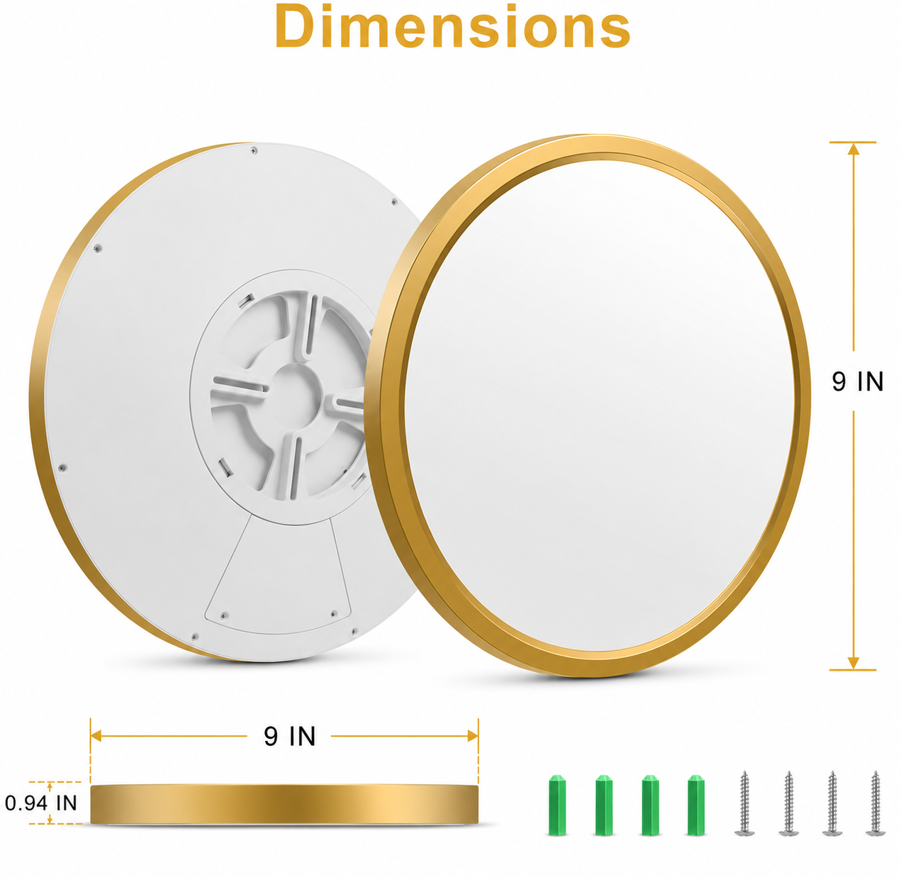 inSharepuls LED-Deckenleuchte, 5000 K Tageslichtweiß, 24 W (entspricht 240 W), 12 Zoll flache, moderne Deckenbeleuchtung, 3200 lm, Deckenlampe für Badezimmer, Veranda, Küche, Schlafzimmer, Wohnzimmer, Flur 