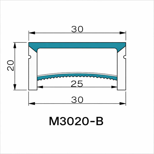 Q-TE Series 30×20mm Top Emitting LED Neon Tube Housing | S3020-B Quick Install silicone neon tube | Edge-Free | Max Strip Width ≤25mm | 16.4FT/5M | Architectural Facade Lighting