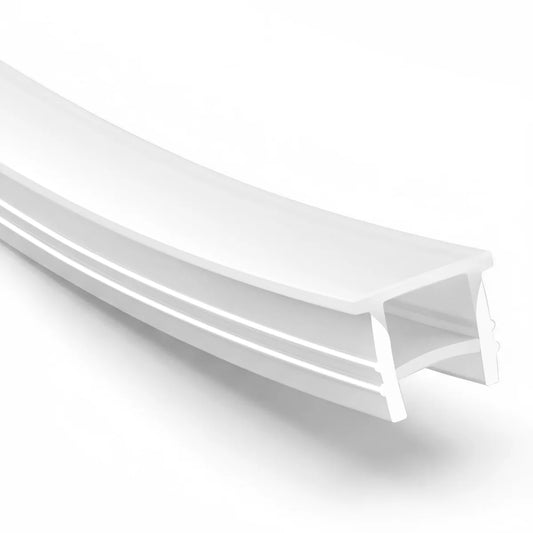 Q-TE Series 16×16mm Top Emitting LED Neon Tube Housing | S1616-T Black Quick Install Flexible Neon Tube Housing | Max Strip Width ≤12mm | 16.4FT/5M | LED Signage Cove Lighting