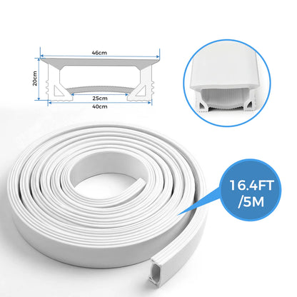 Q-TE Series 40×20mm Top Emitting LED Neon Tube Housing | S4020 Quick Install LED Neon Tube Profile | Enhanced Side Support | Max Strip Width ≤25mm | 16.4FT/5M | LED Signage Neon Signs Lighting